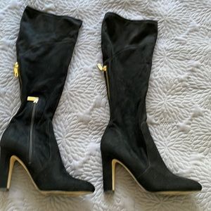 Ivanka Trump fabric suede under the knee boots.